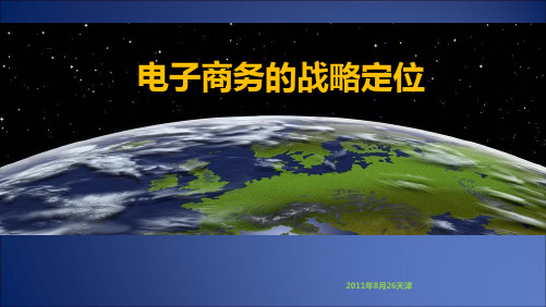 冯念文 电子商务的战略定位精品PPT课件