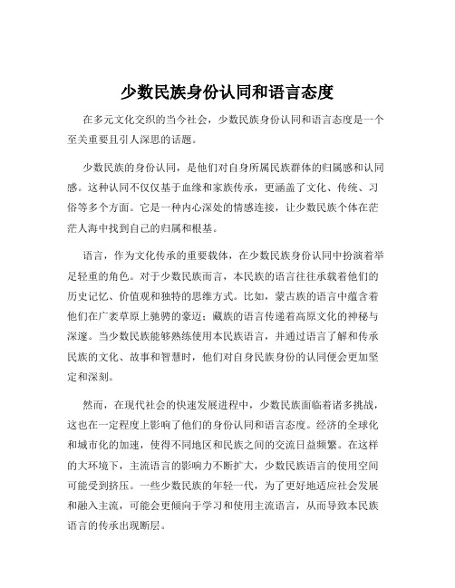 少数民族身份认同和语言态度