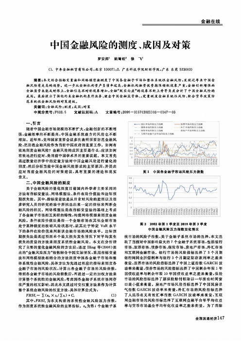 中国金融风险的测度、成因及对策