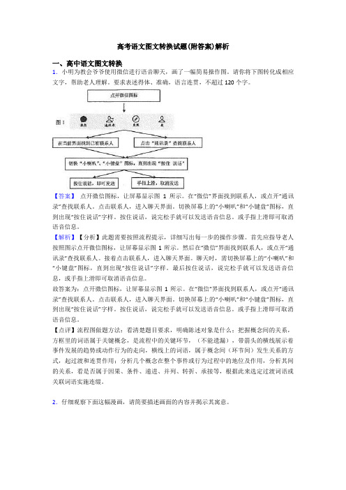 高考语文图文转换试题(附答案)解析