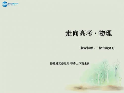 【走向高考】2015届高三物理二轮复习 专题2 第1讲直线运动及其规律课件