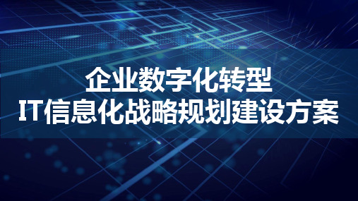 某大型集团企业IT信息化(管理架构、应用架构、技术架构)战略规划