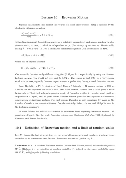 Brownian Motion