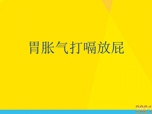 胃胀气打嗝放屁优秀文档