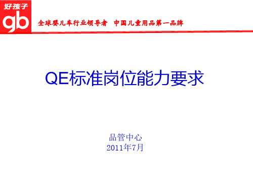 QE标准岗位能力要求