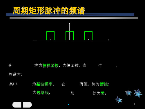 第三章周期矩形脉冲的频谱