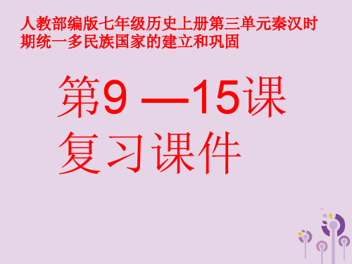 人教部编版七年级历史上册第三单元秦汉时期：统一多民族国家的建立和巩固思维导图课件(共8张PPT)