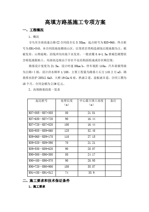 寻全C2-高填深挖路基施工专项方案