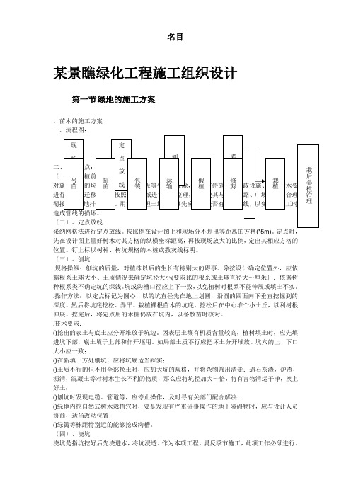 某景观绿化工程施工组织