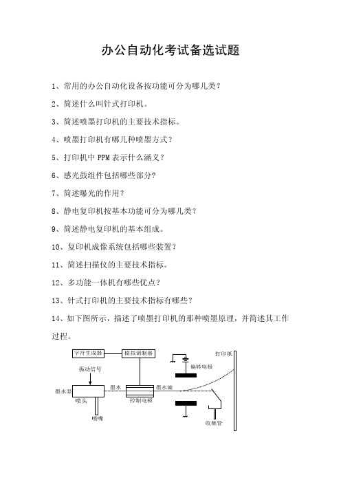 现代办公设备的使用与维护试题