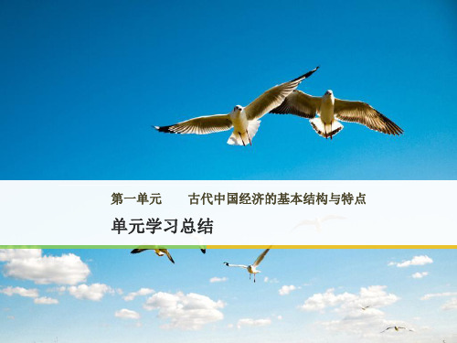 高中历史人教版必修2课件：第一单元 古代中国经济的基本结构与特点 单元学习总结