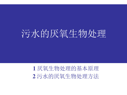 污水的厌氧生物处理课件