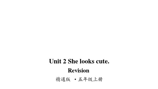 五年级上册英语Unit-2-She-looks-cute.--Revision人教精通版课件