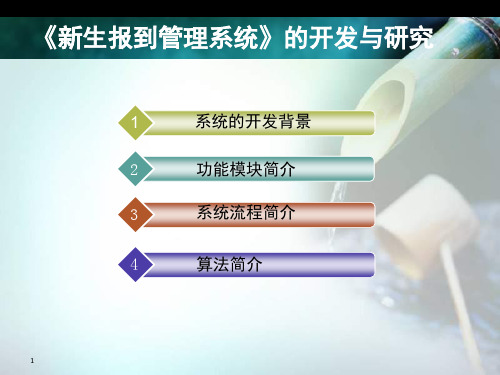 新生报到管理系统PPT课件