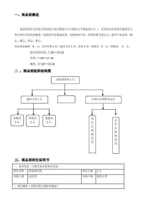 商品部概述