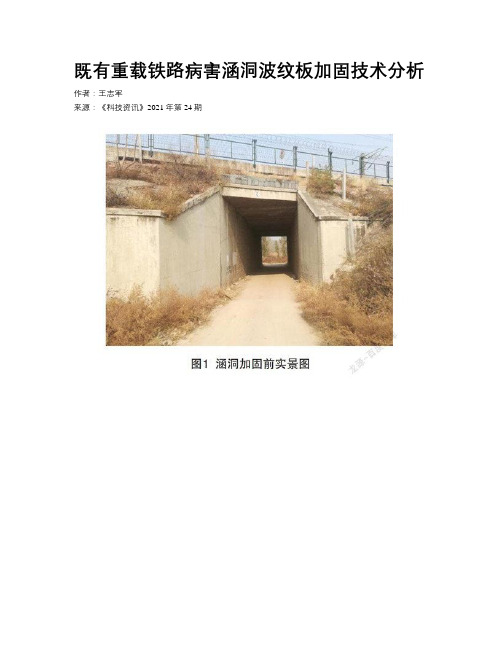 既有重载铁路病害涵洞波纹板加固技术分析