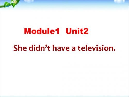 五年级下册英语课件-Unit2 she didn't have a television|外研版(三起) (共13张PPT)