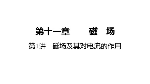 2025高考物理总复习磁场及其对电流的作用