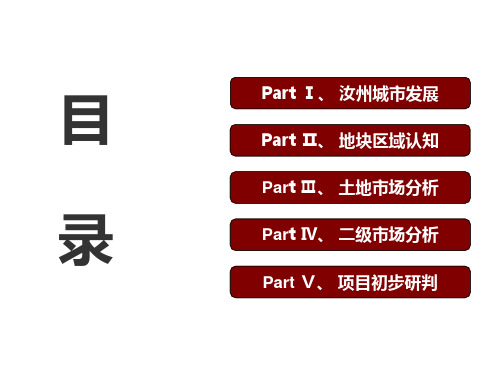 汝州房地产市场调研及初步研判