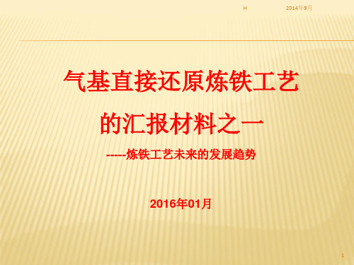 气基直接还原炼铁工艺的汇报材料之一