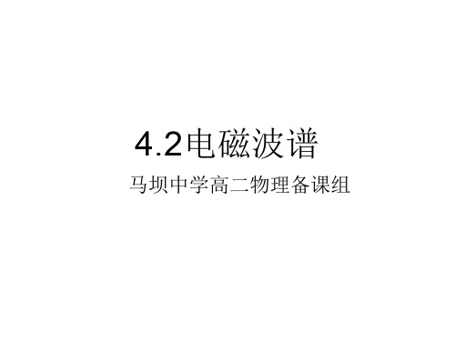 高二物理电磁波谱课件1(2019年10月整理)