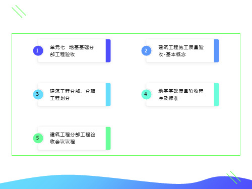 地基基础分部工程验收