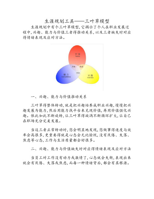 生涯规划工具——三叶草模型