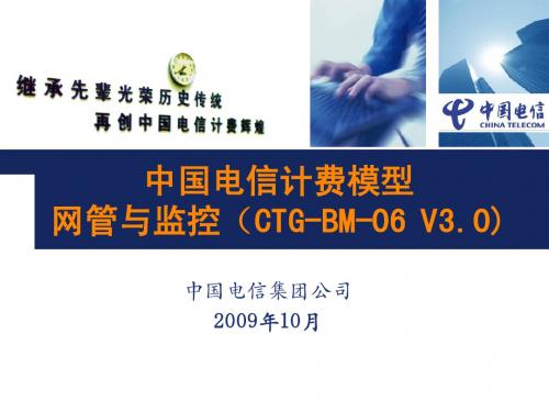 《中国电信计费模型》(CTG-BM3.0-06)：《网管与监控》分册V1.0