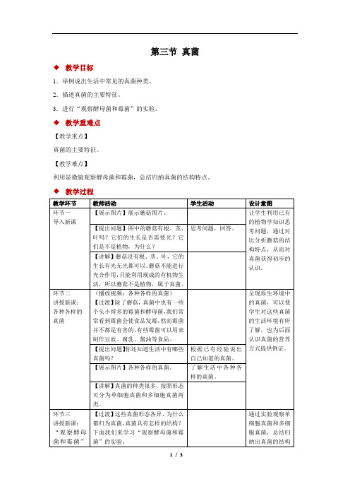 真菌+精品教案