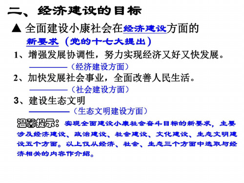 高一政治全面建设小康社会的经济目标2(1)