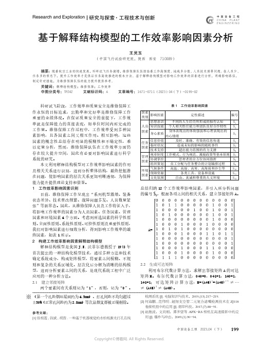 211086707_基于解释结构模型的工作效率影响因素分析