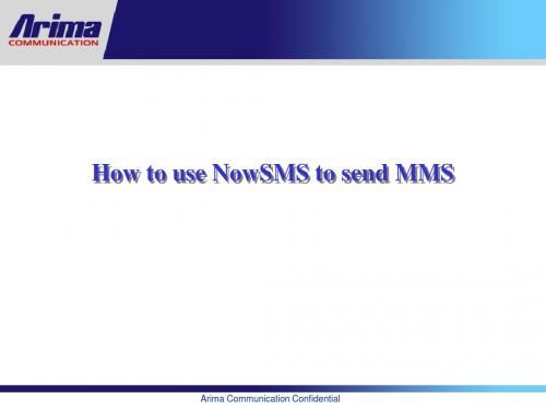NowSMS send MMS