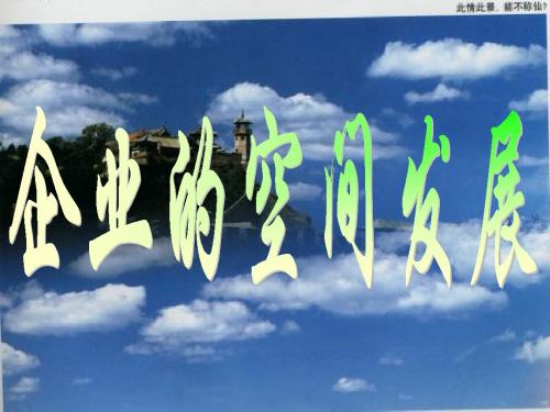 【地理课件】企业的空间发展1