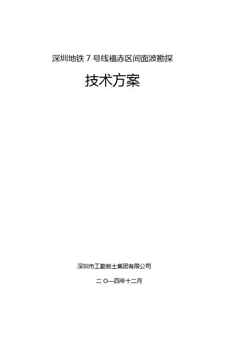 面波探测技术方案