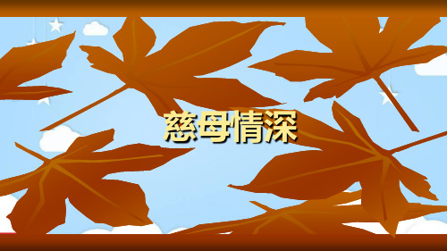 慈母情深(共10张PPT)