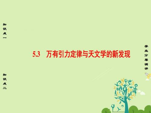 高中物理 第5章万有引力与航天 5_3 万有引力定律与天文学的新发现课件 沪科版必修