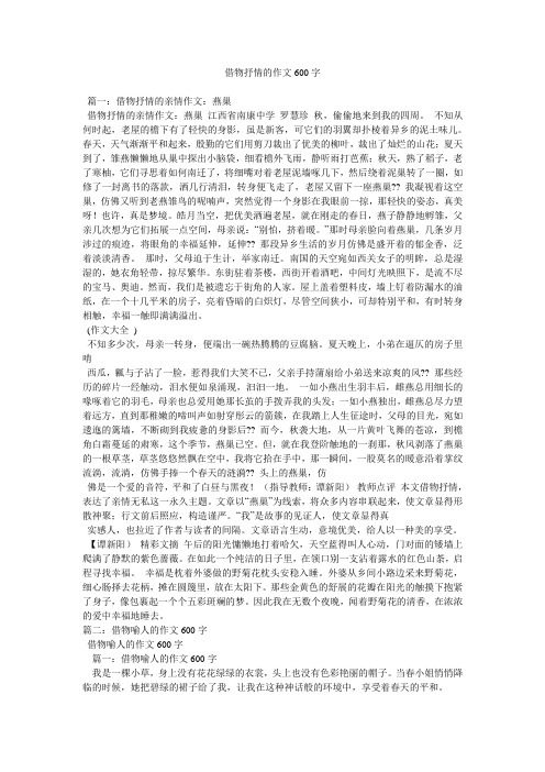 借物抒情的作文600字