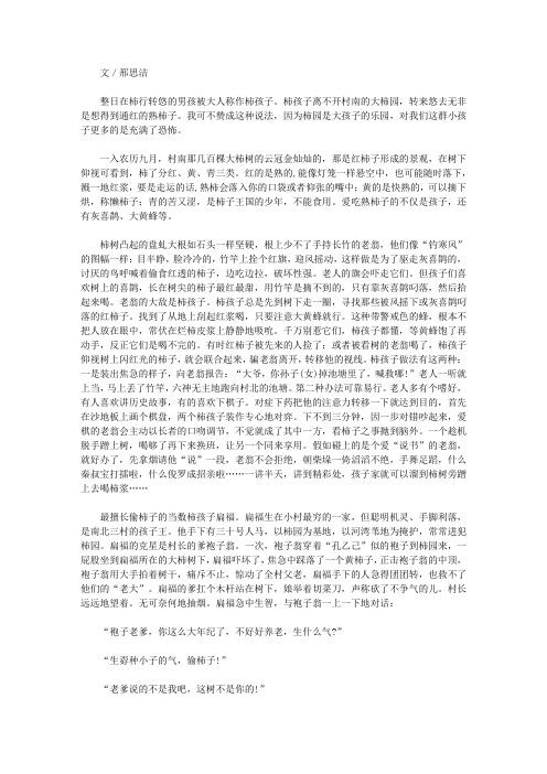 (最受学生喜爱的散文精粹)天边的晚霞_柿孩子散记