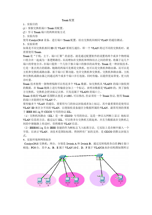 Trunk配置