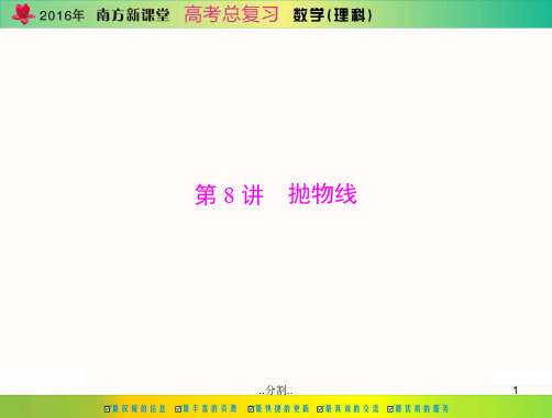 2016年《南方新课堂·高考总复习》数学(理科)-第七章-第8讲-抛物线经典.ppt