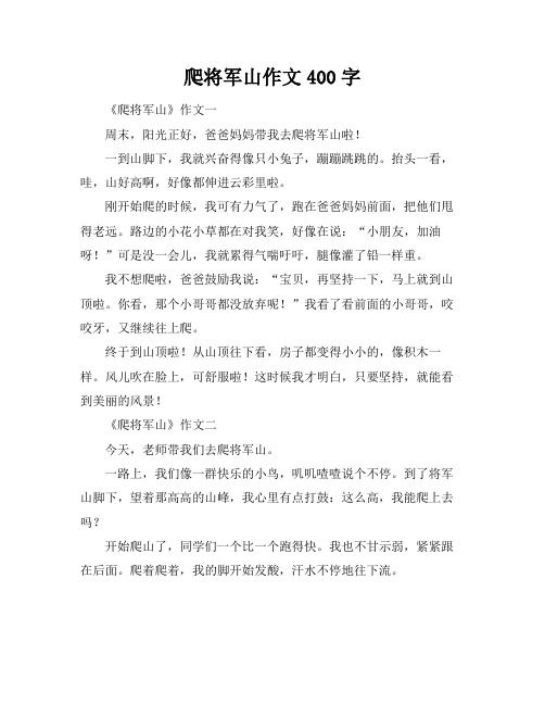 爬将军山作文400字