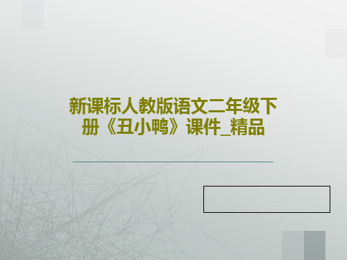 新课标人教版语文二年级下册《丑小鸭》课件_精品共23页文档