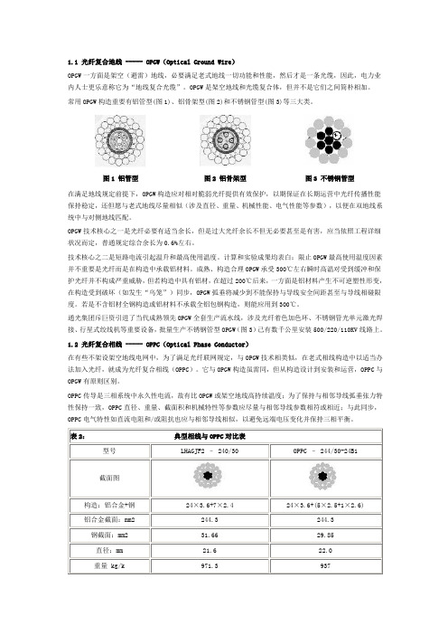 复合光缆技术参数样本