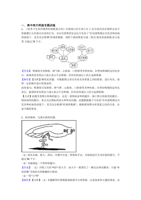 2020-2021高考语文培优易错试卷(含解析)之图文转换附详细答案