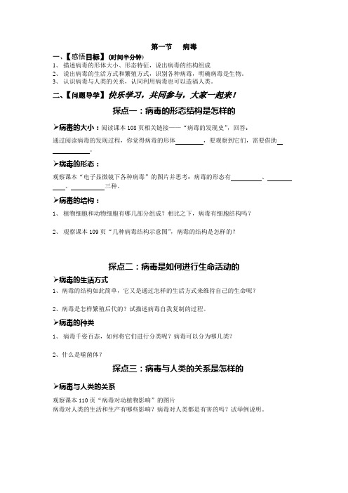 第一节 病毒导学案