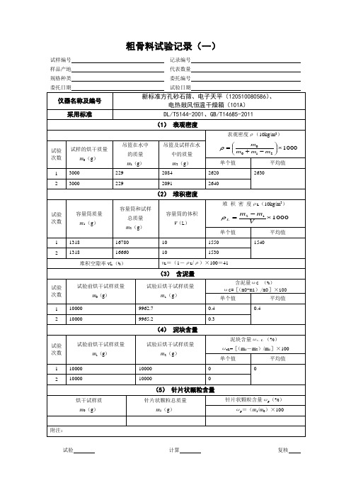 粗骨料试验记录5-10