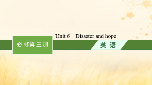 高考英语一轮总复习背诵默写本Unit6Disasterandhope课件外研版必修第三册