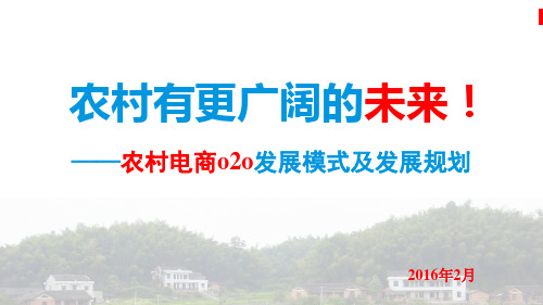 2016农村电商o2o总体运营方案 农村电商o2o策划书