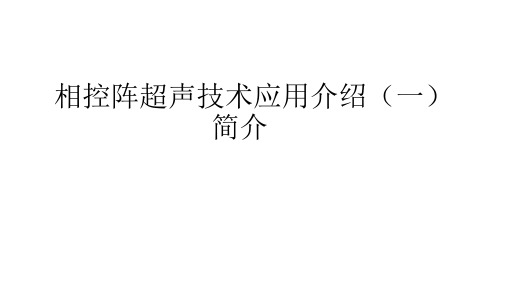 超声相控阵技术简介ppt课件