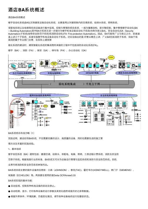 酒店BA系统概述